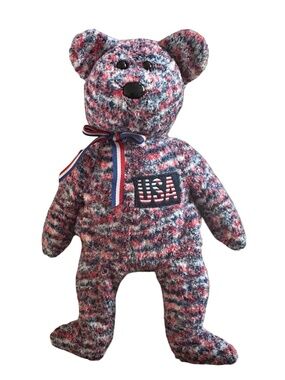 TY Beanie Baby USA Bear 2000 Plush Toy Vintage Collectible